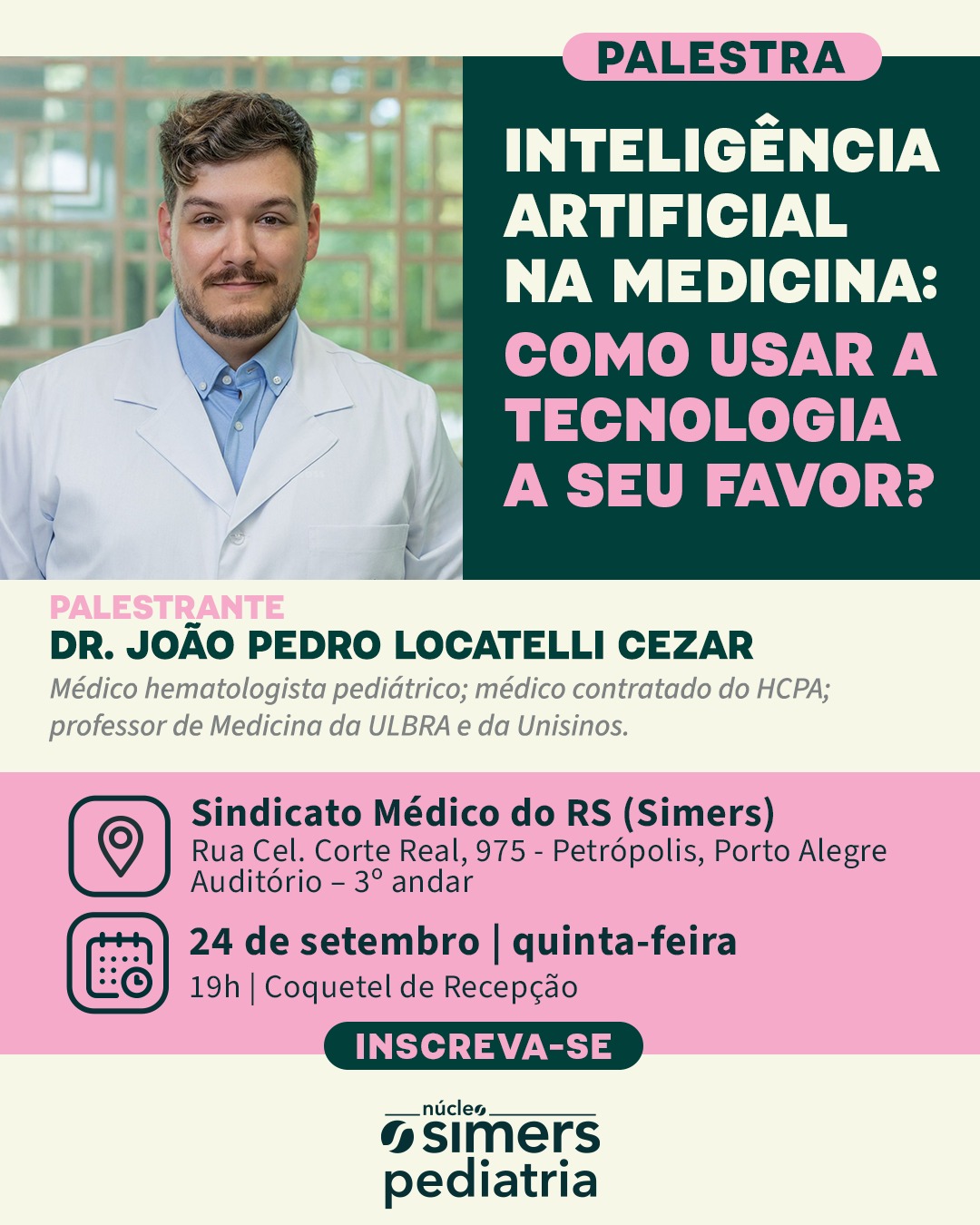 Banner de Inteligencia Artificial na Medicina 