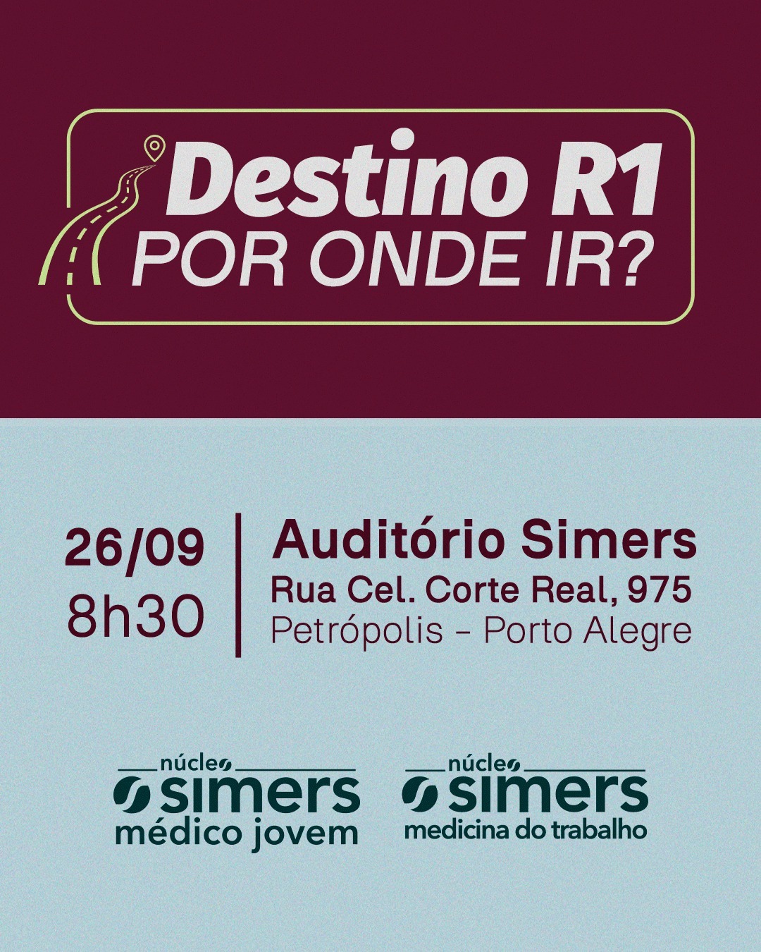 Banner de Feira de Especialidades Destino R1  - Por onde ir? 