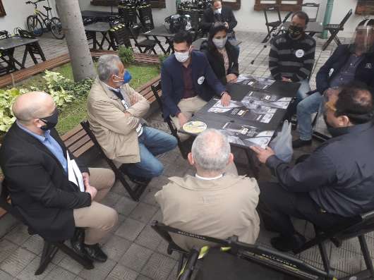 Diretor de Interior, Fernando Uberti, em reunião com o presidente da Câmara Municipal