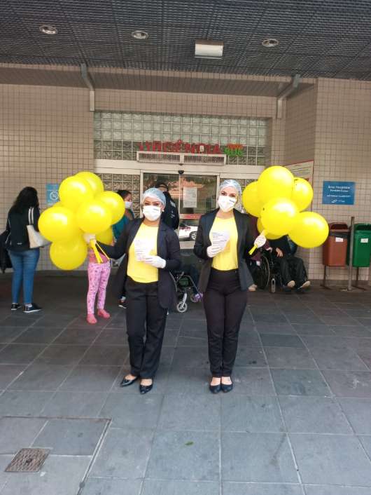 Equipe de promotores esteve em hospitais do Grupo Hospitalar Conceição, em Porto Alegre