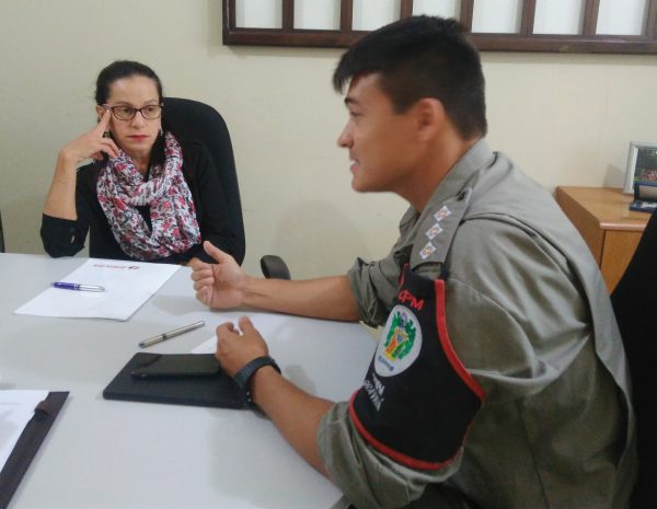 A diretora do SIMERS, Gisele Lobato, esteve presente na reunião. Foto: Divulgação/SIMERS