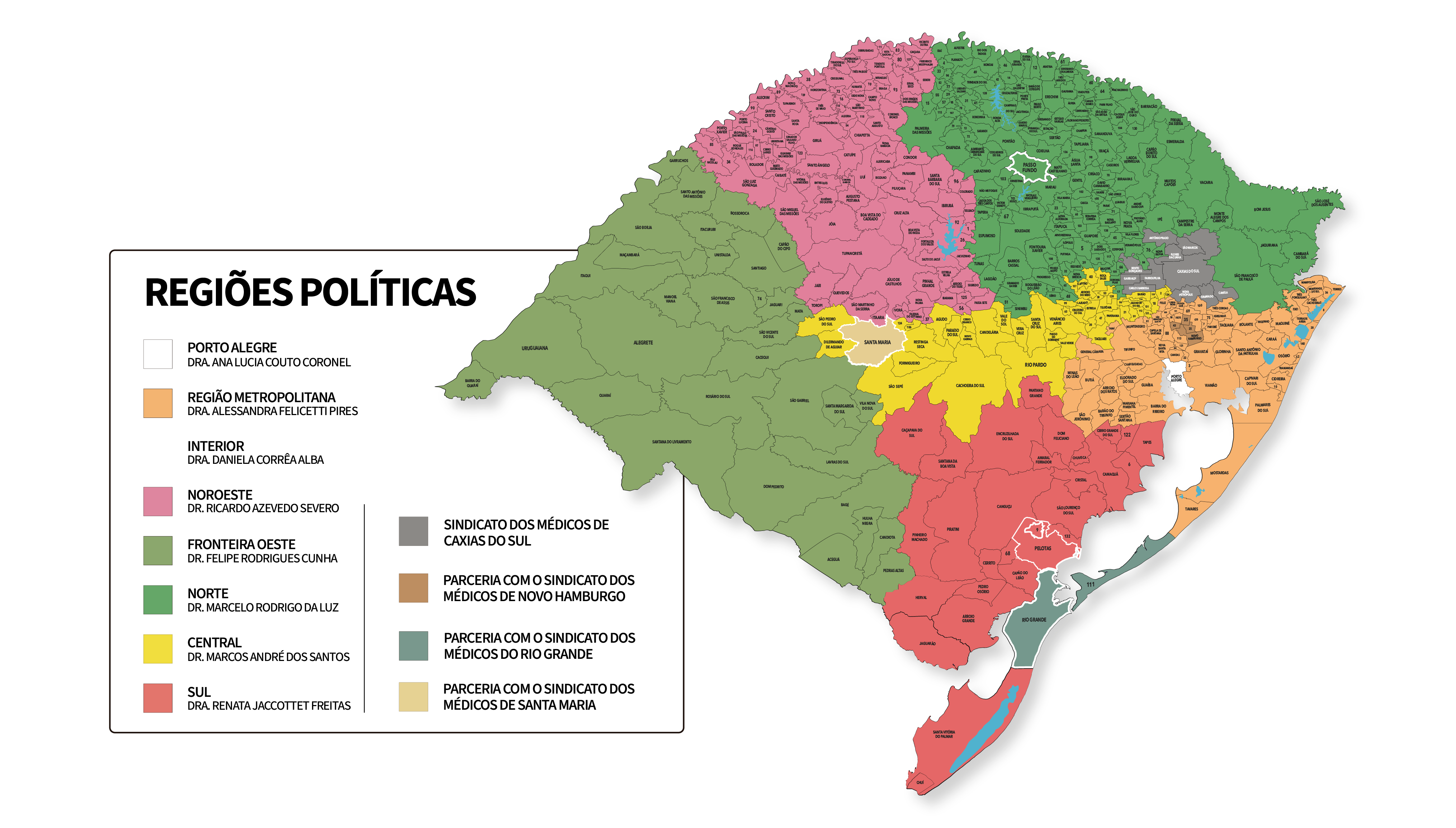 Mapa Regional do RS